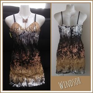Windsor Multi-colored Sequin Mini Dress